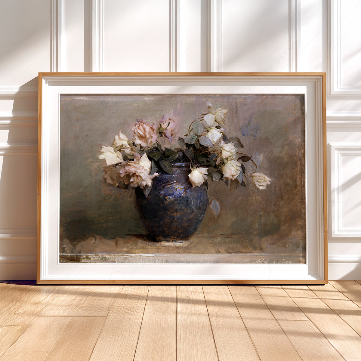 Abbott Handerson Thayer Flowers in a Blue Vase Art Print — artwork preview 5