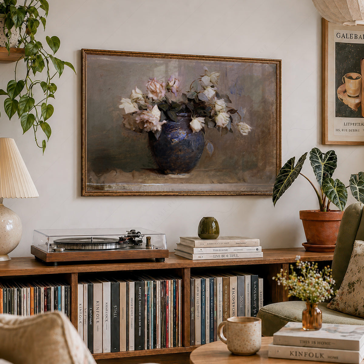 Abbott Handerson Thayer Flowers in a Blue Vase Art Print — artwork preview 19