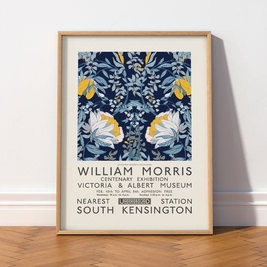 William Morris V&A Exhibition Poster – Vintage Floral Wall Art Print — artwork preview 2
