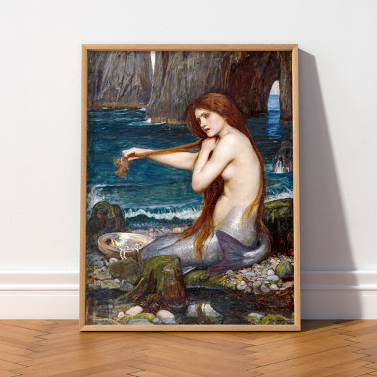 John William Waterhouse A Mermaid Art Print – Pre-Raphaelite Wall Art — artwork preview 2