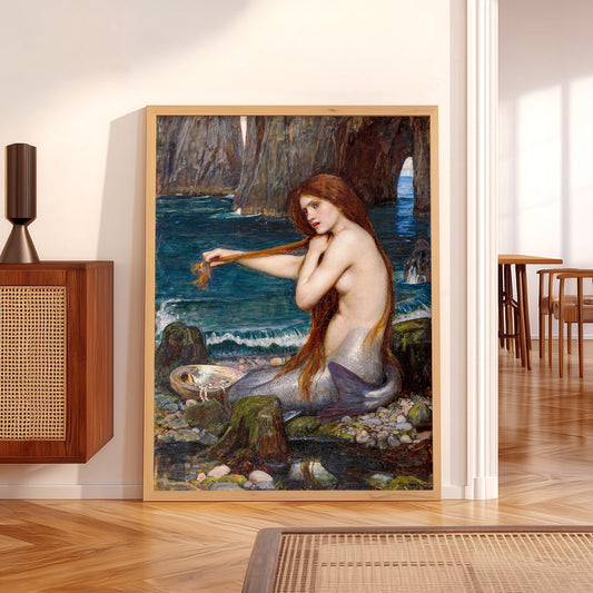 John William Waterhouse A Mermaid Art Print – Pre-Raphaelite Wall Art — artwork preview 5