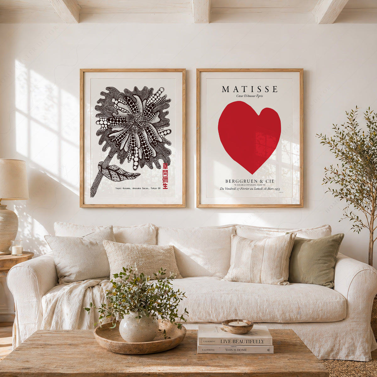 Kusama and Matisse Heart Pair – Set of 2 Art Prints — artwork preview 11