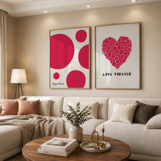 Yayoi Kusama Love Forever Set of 2 Art Prints – Modern Wall Decor — artwork preview 12