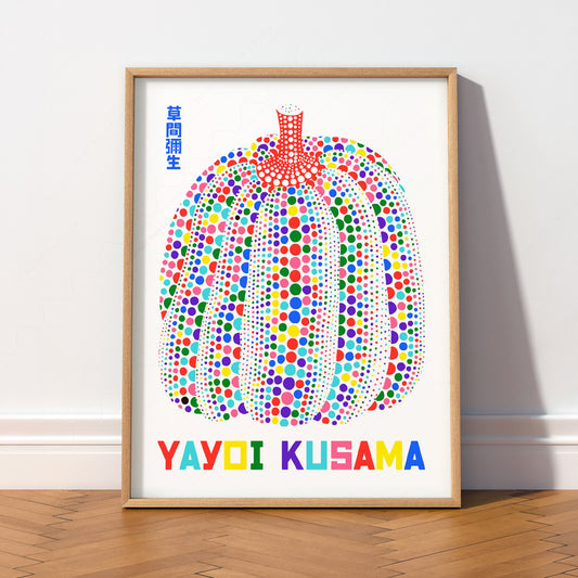 Yayoi Kusama Colorful Pumpkin Art Print – Contemporary Japanese Wall Art — artwork preview 2