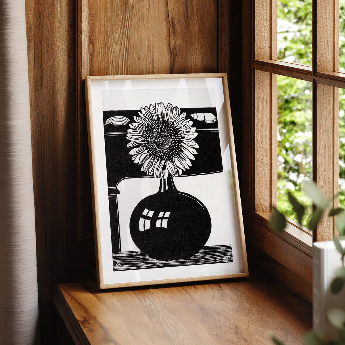 Samuel Jessurun de Mesquita Sunflower in a Black Vase Art Print — artwork preview 7
