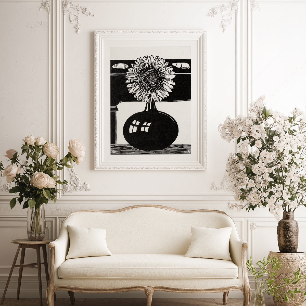 Samuel Jessurun de Mesquita Sunflower in a Black Vase Art Print — artwork preview 17