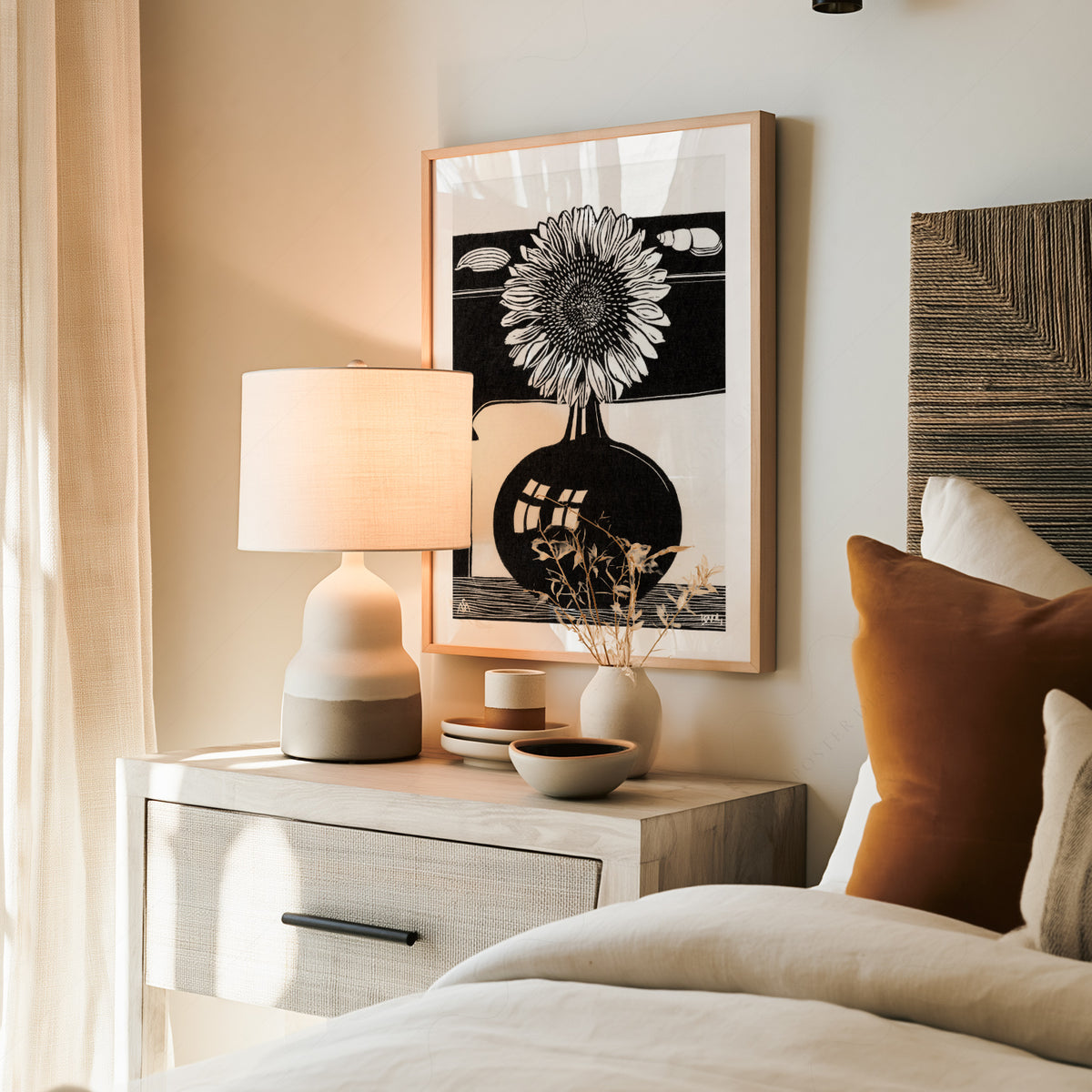 Samuel Jessurun de Mesquita Sunflower in a Black Vase Art Print — artwork preview 19