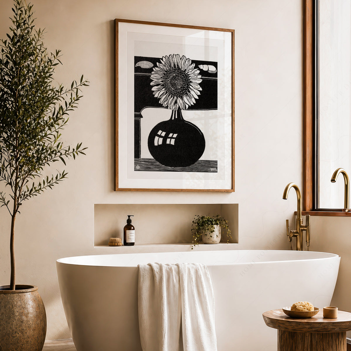 Samuel Jessurun de Mesquita Sunflower in a Black Vase Art Print — artwork preview 22