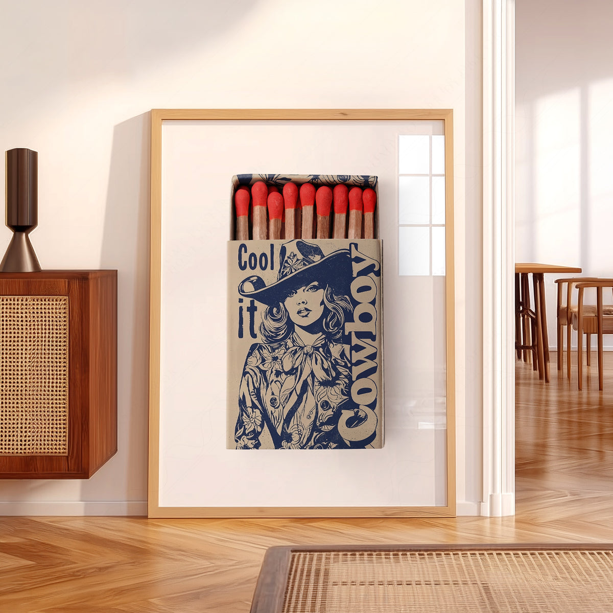 Cool It Cowboy Matchbox Art Print — artwork preview 5