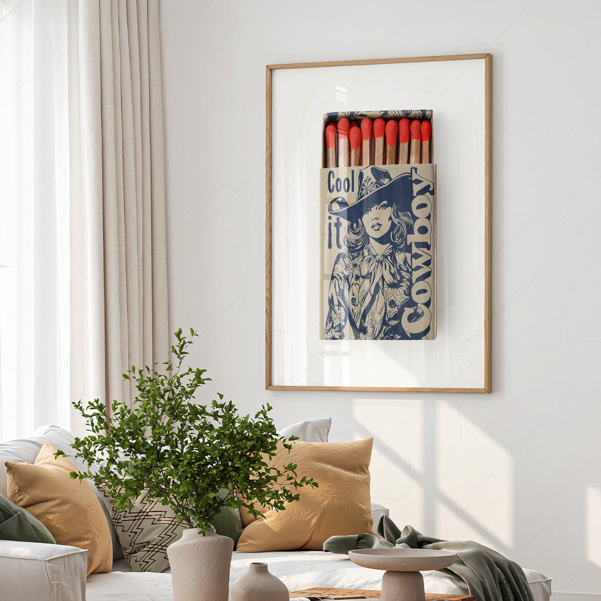 Cool It Cowboy Matchbox Art Print — artwork preview 6