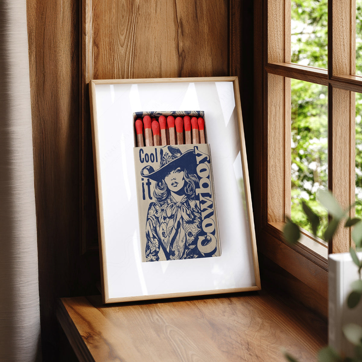 Cool It Cowboy Matchbox Art Print — artwork preview 7