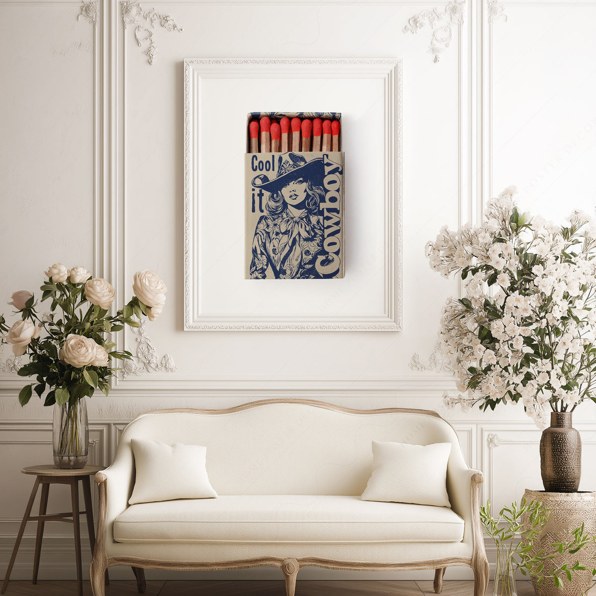 Cool It Cowboy Matchbox Art Print — artwork preview 17