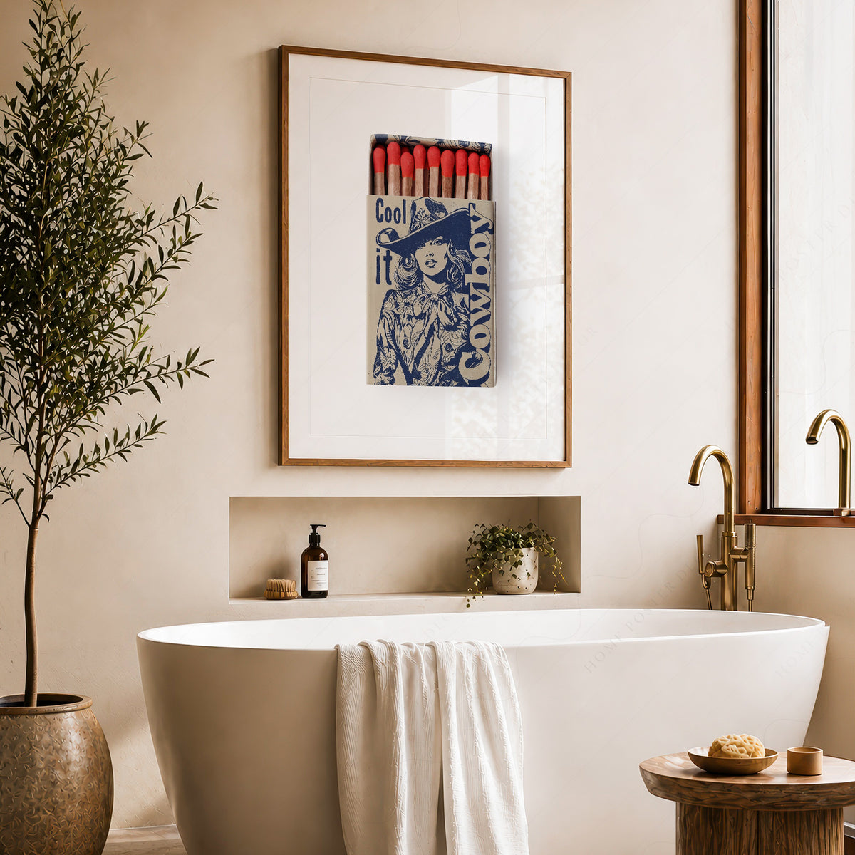 Cool It Cowboy Matchbox Art Print — artwork preview 22