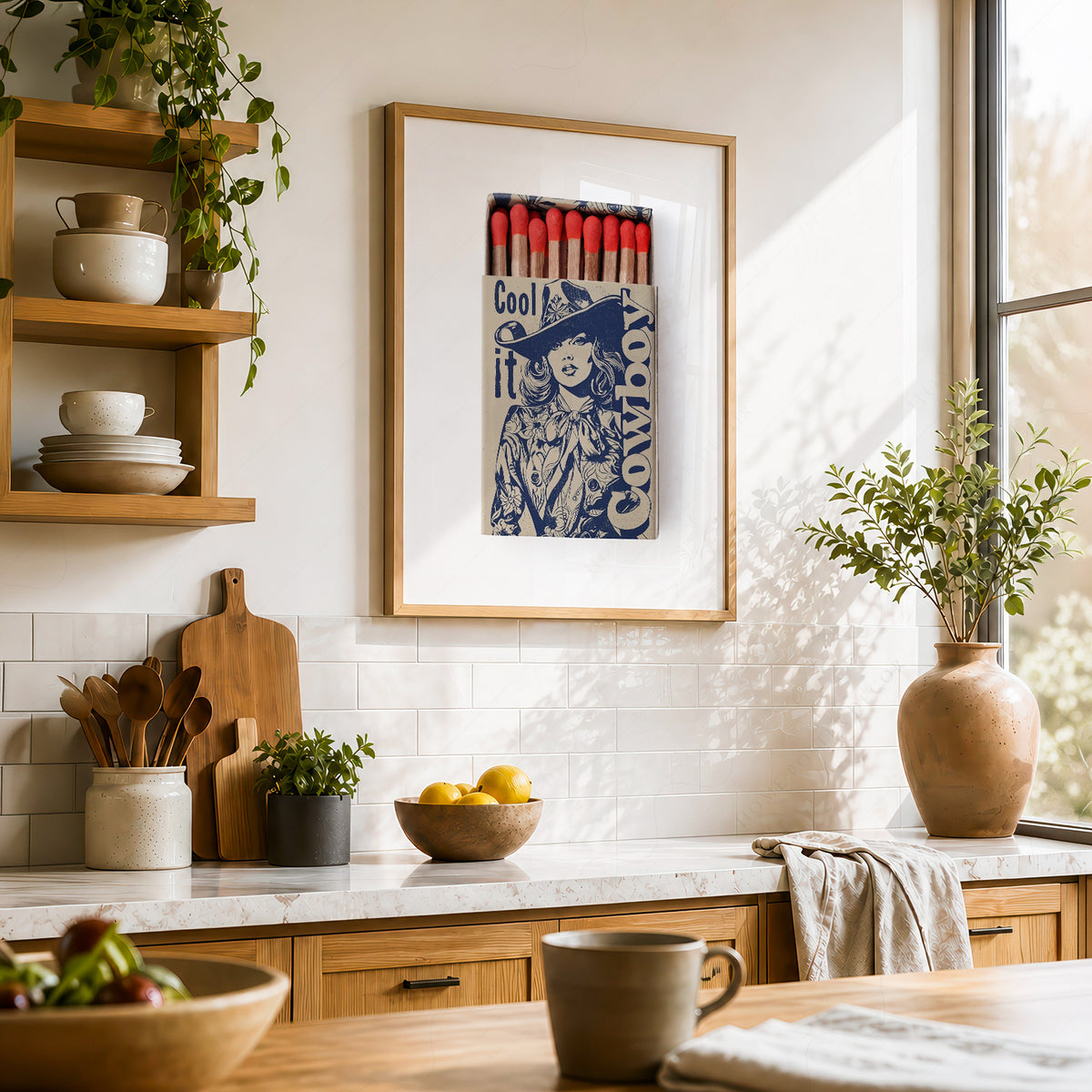 Cool It Cowboy Matchbox Art Print — artwork preview 23