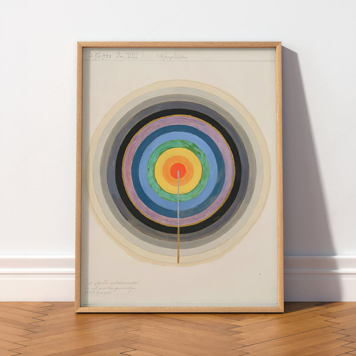 Hilma af Klint Concentric Rainbow Circles Art Print — artwork preview 2