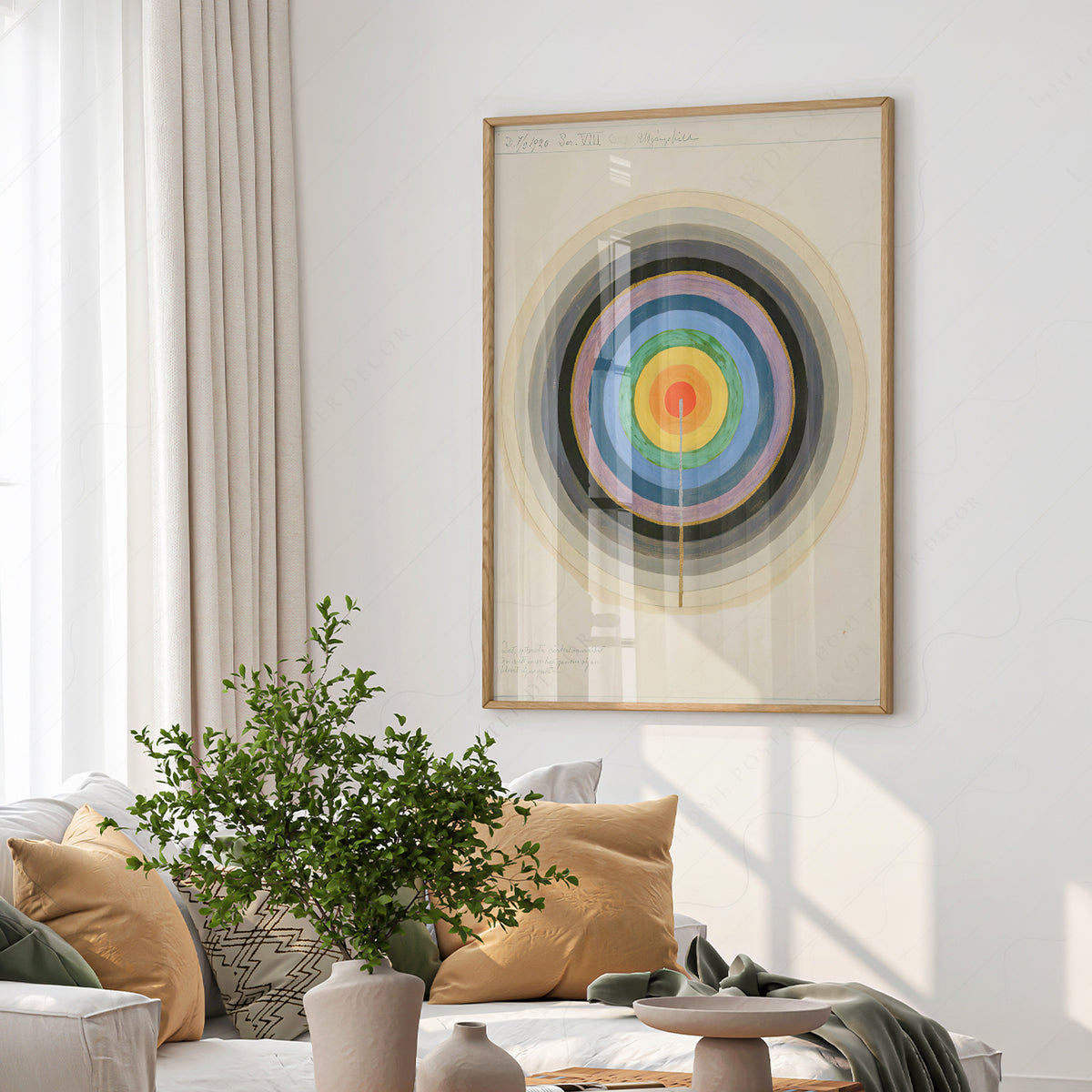 Hilma af Klint Concentric Rainbow Circles Art Print — artwork preview 6