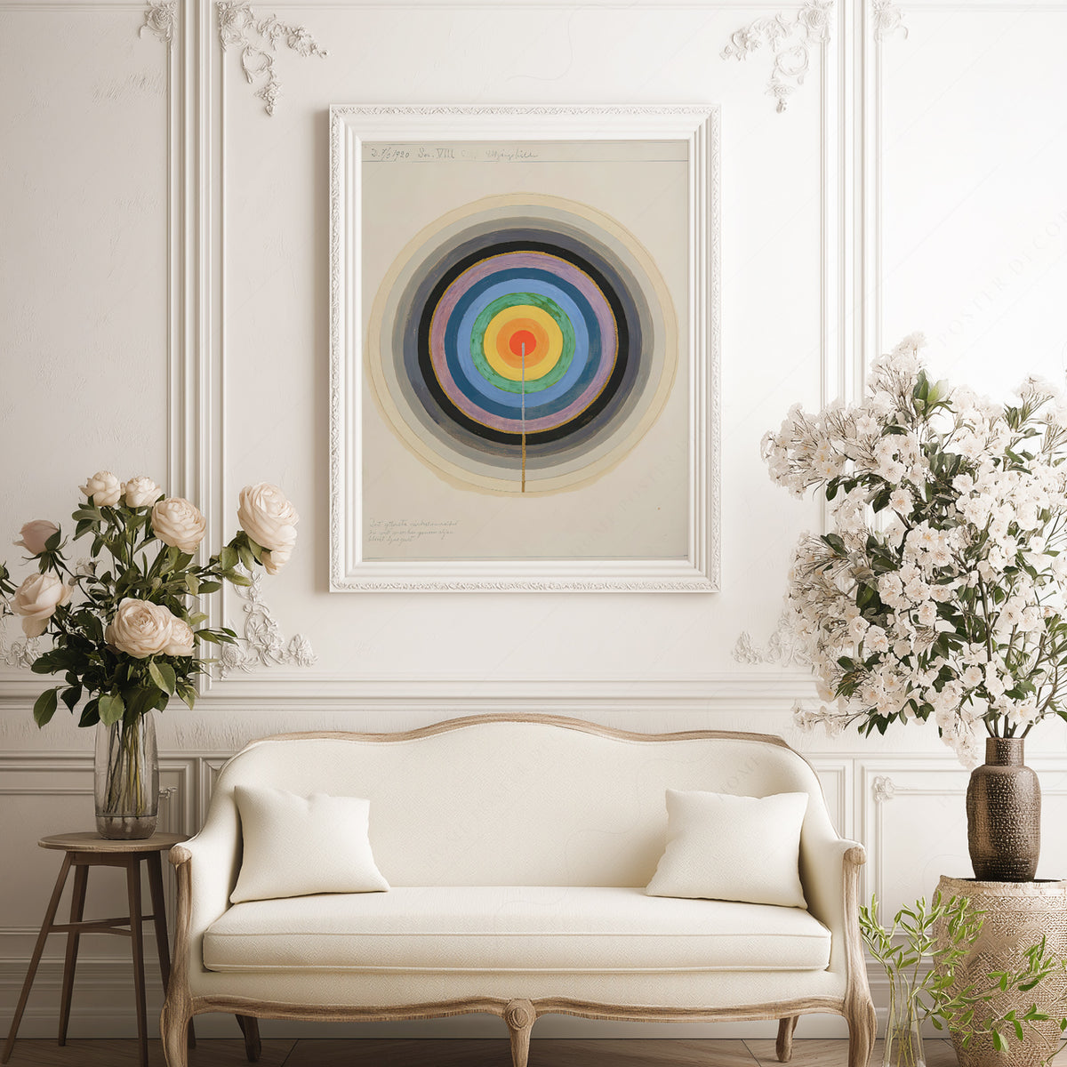 Hilma af Klint Concentric Rainbow Circles Art Print — artwork preview 17