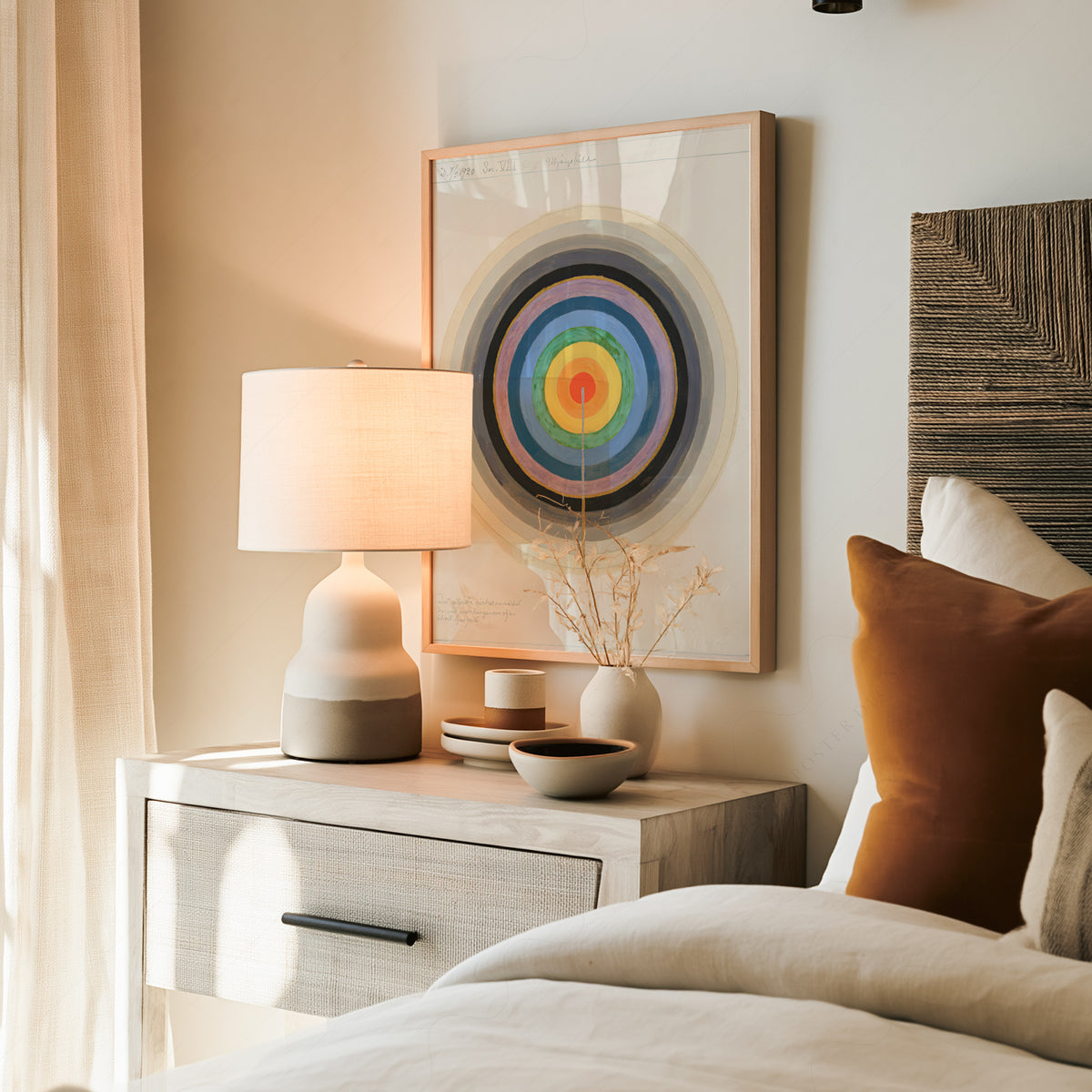 Hilma af Klint Concentric Rainbow Circles Art Print — artwork preview 19