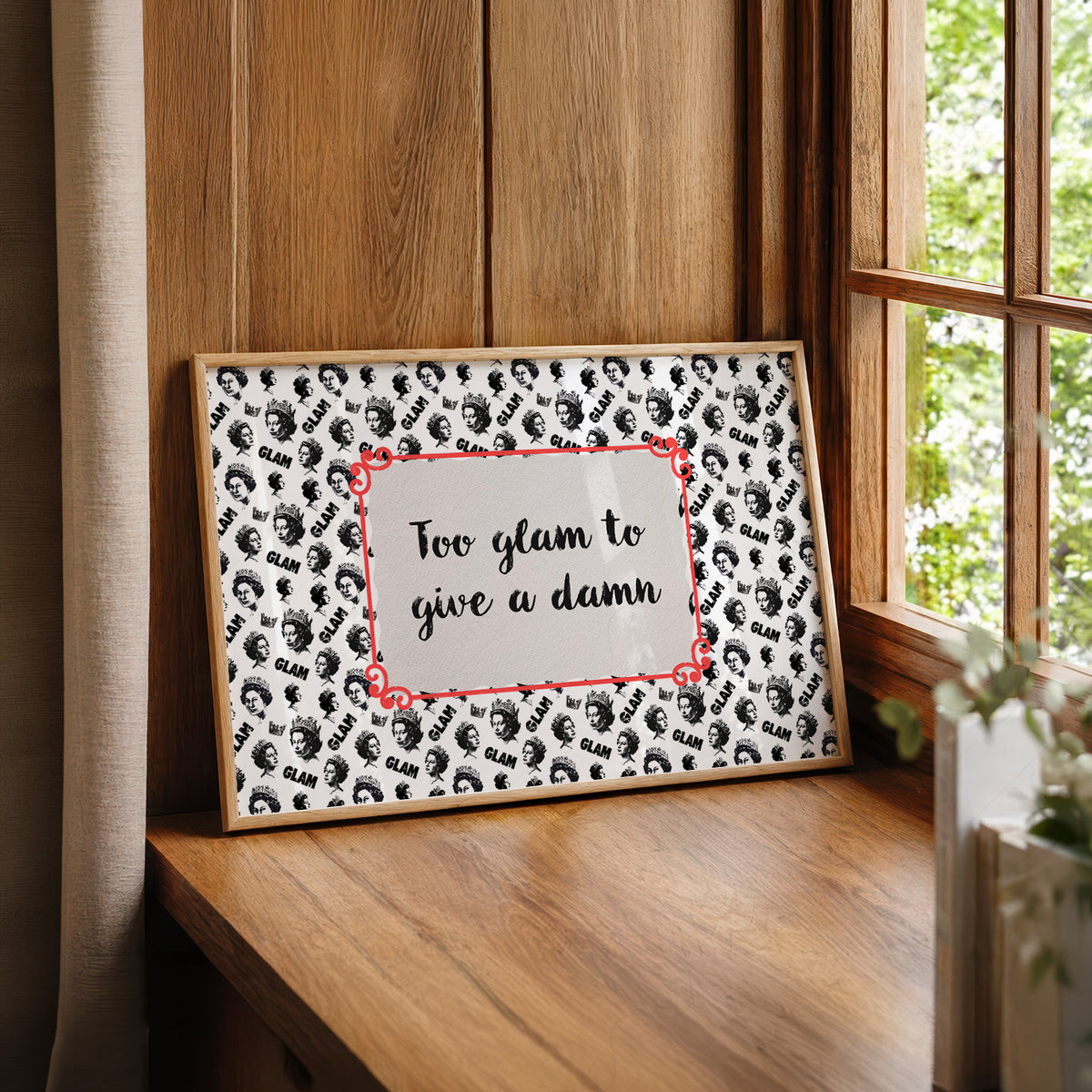 Too Glam to Give a Damn Quote Art Print — artwork preview 22