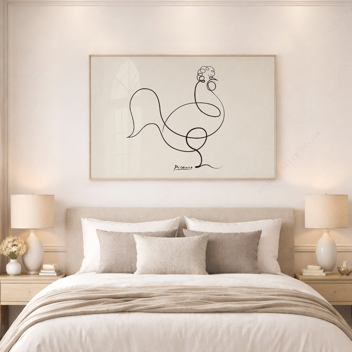 Pablo Picasso Le Coq The Rooster Line Art Print – Minimalist Wall Art — artwork preview 17