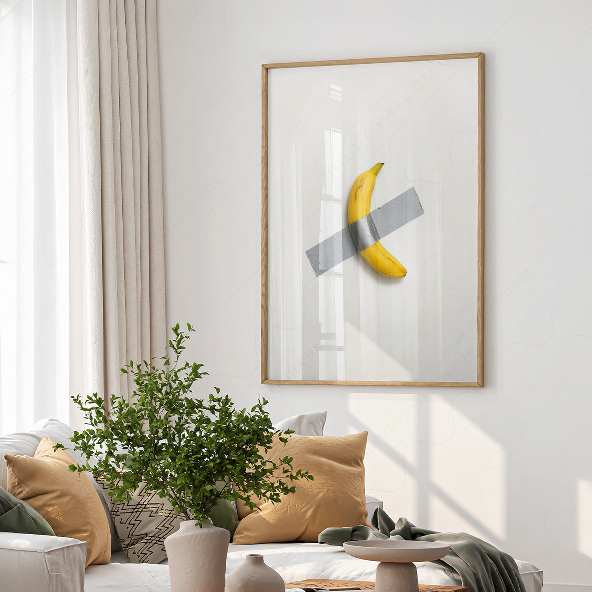 Maurizio Cattelan Taped Banana Art Print — artwork preview 6