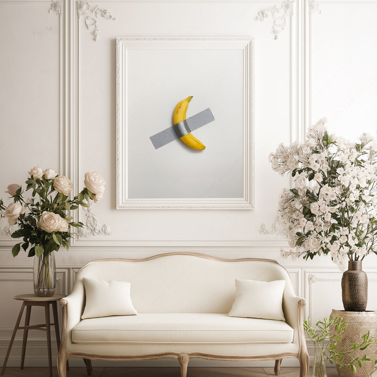 Maurizio Cattelan Taped Banana Art Print — artwork preview 17