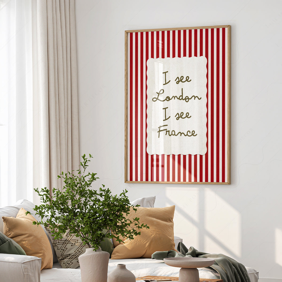 I See London I See France Quote Art Print — artwork preview 6