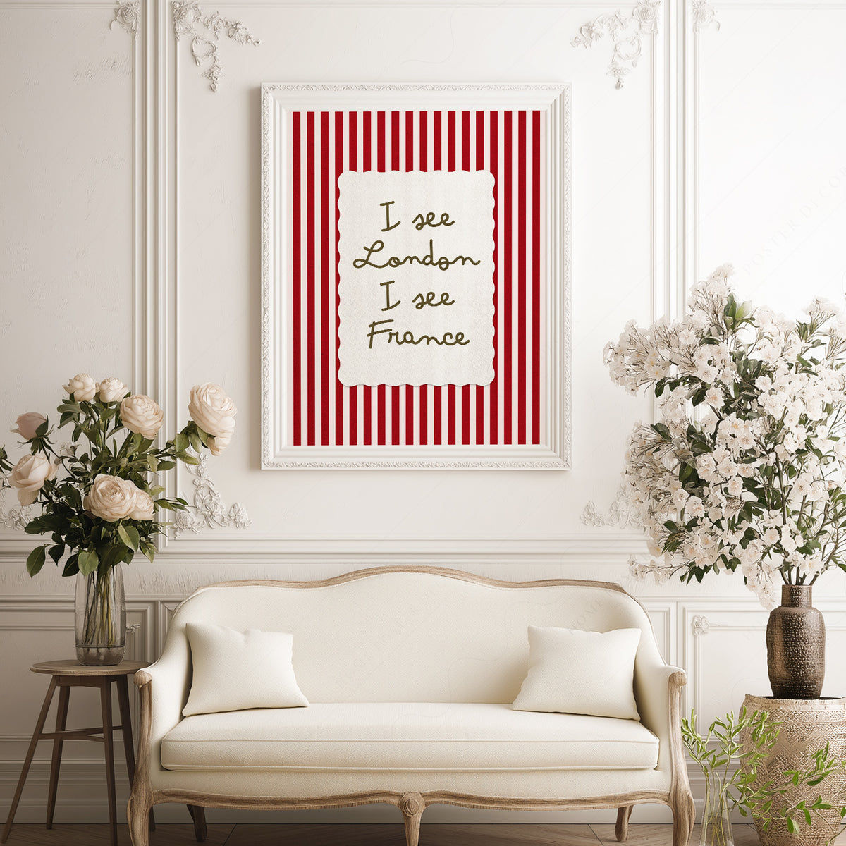 I See London I See France Quote Art Print — artwork preview 17