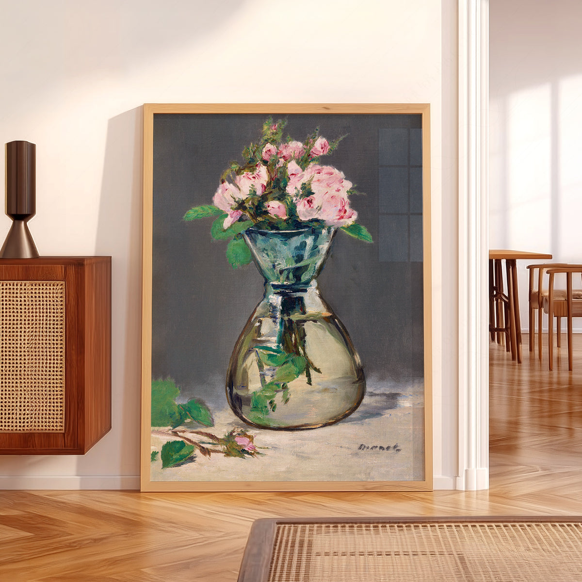 Édouard Manet Moss Roses in a Vase Art Print – Impressionist Wall Decor — artwork preview 5