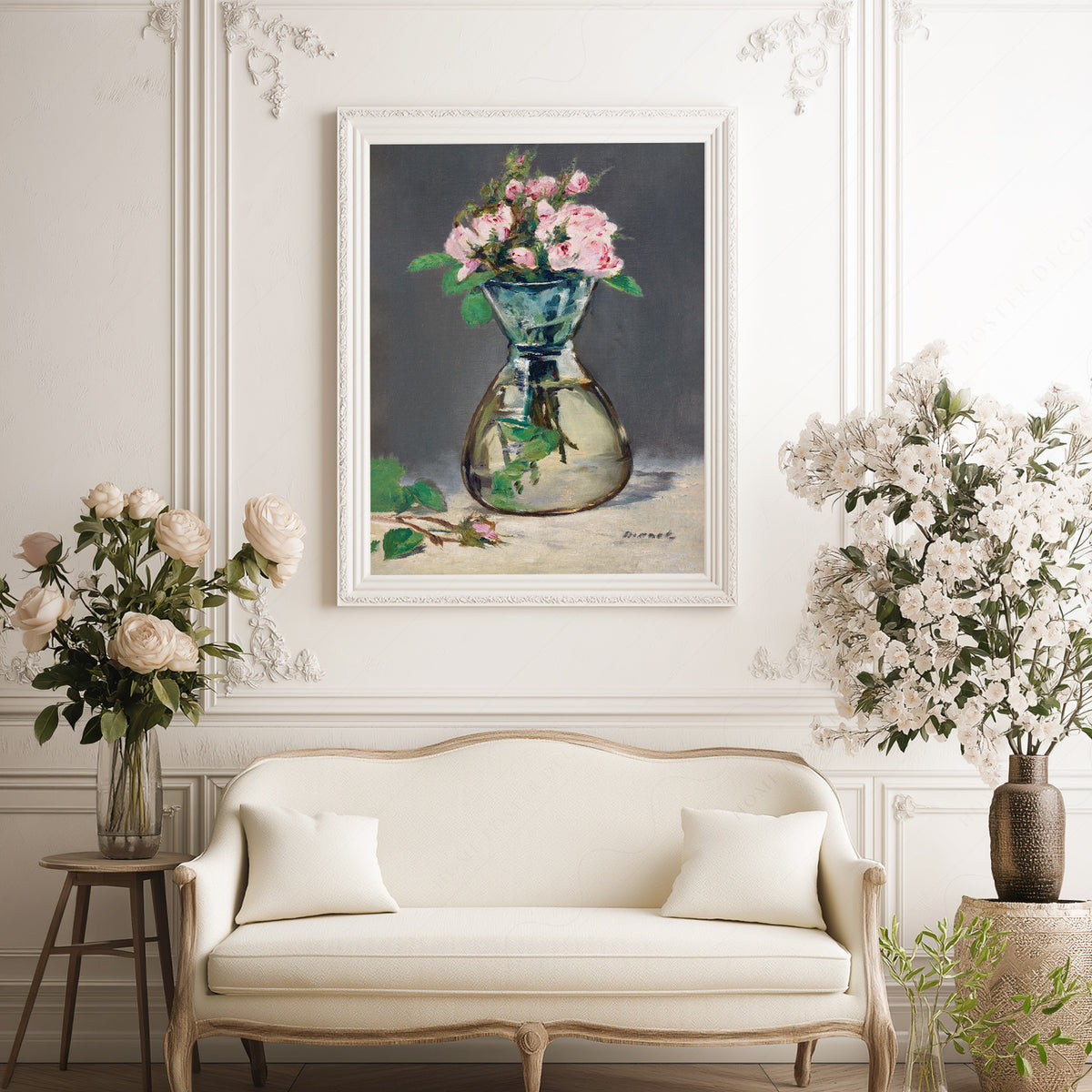 Édouard Manet Moss Roses in a Vase Art Print – Impressionist Wall Decor — artwork preview 17