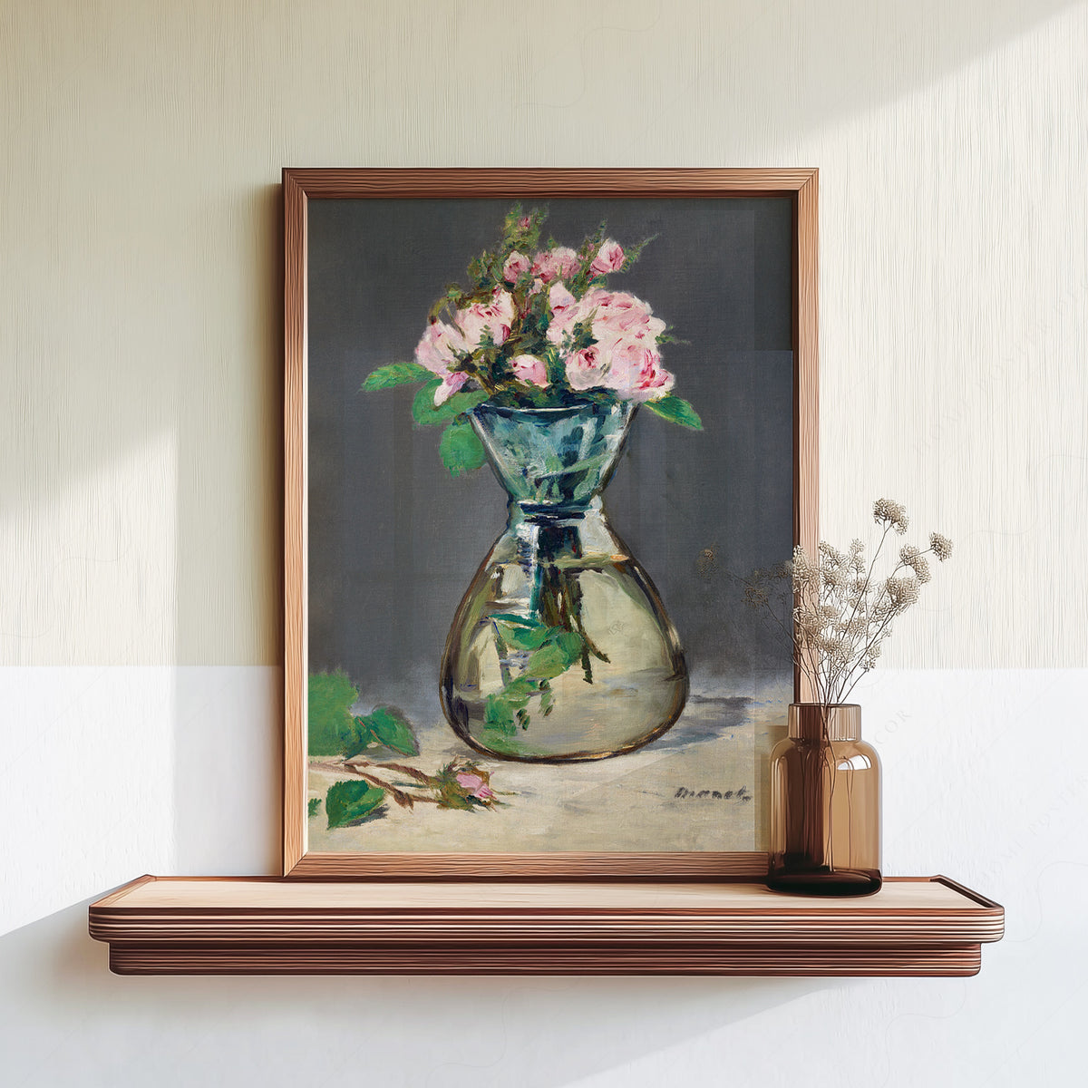 Édouard Manet Moss Roses in a Vase Art Print – Impressionist Wall Decor — artwork preview 18