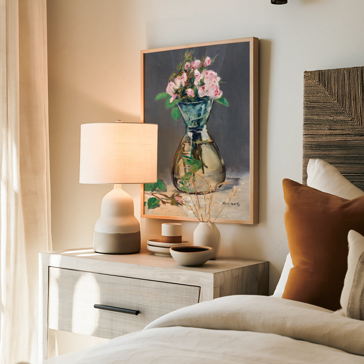 Édouard Manet Moss Roses in a Vase Art Print – Impressionist Wall Decor — artwork preview 19