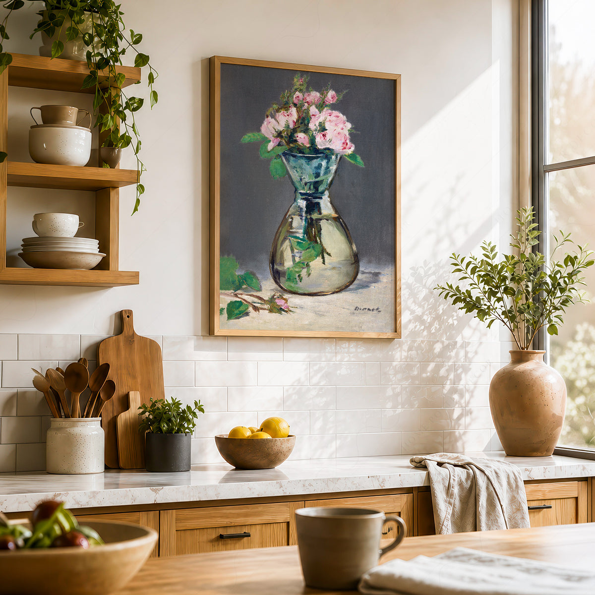 Édouard Manet Moss Roses in a Vase Art Print – Impressionist Wall Decor — artwork preview 23