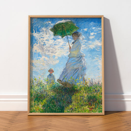 Claude Monet, Woman with a Parasol Art Print – Impressionist Wall Decor — artwork preview 2