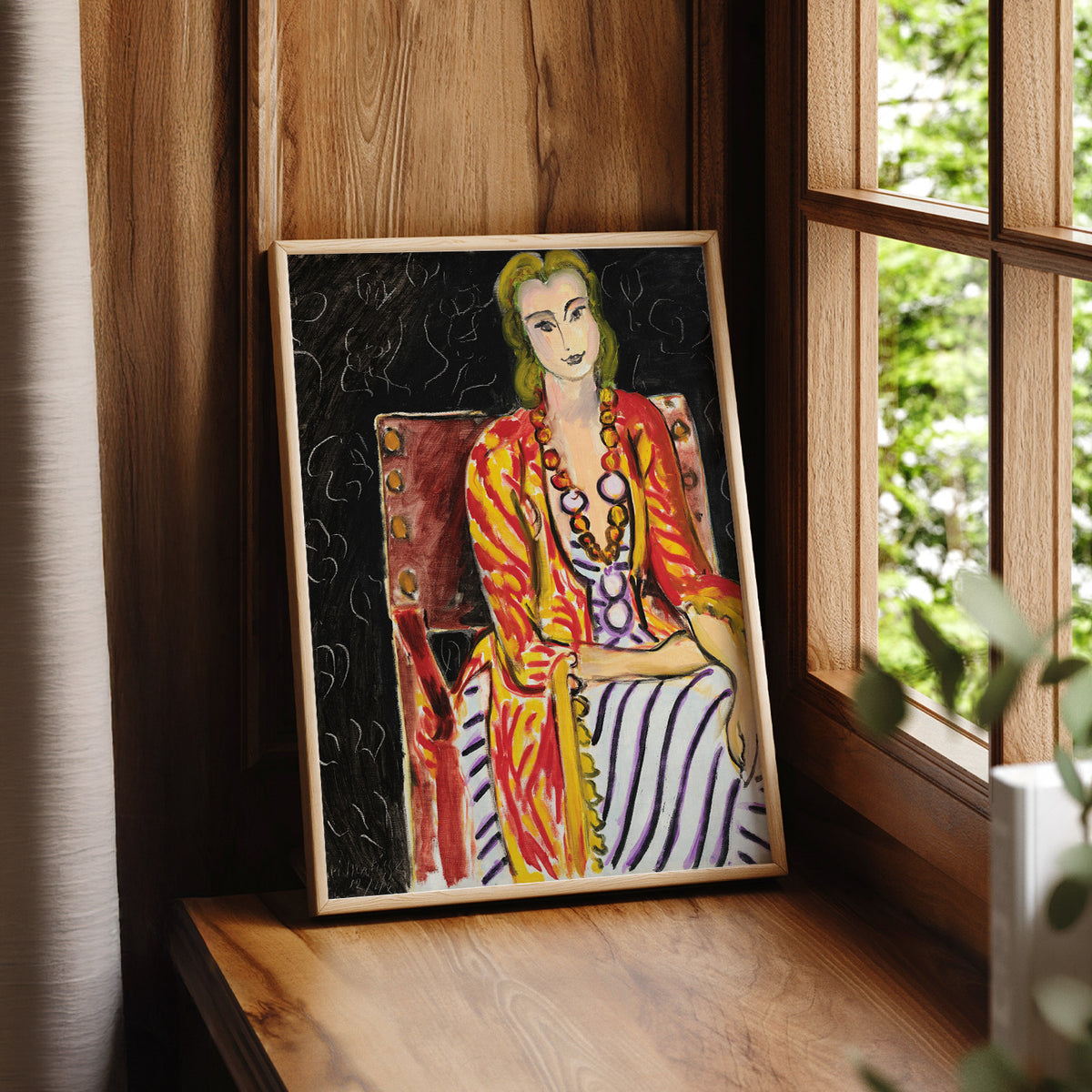 Henri Matisse Seated Woman against a Black Background Art Print — artwork preview 7