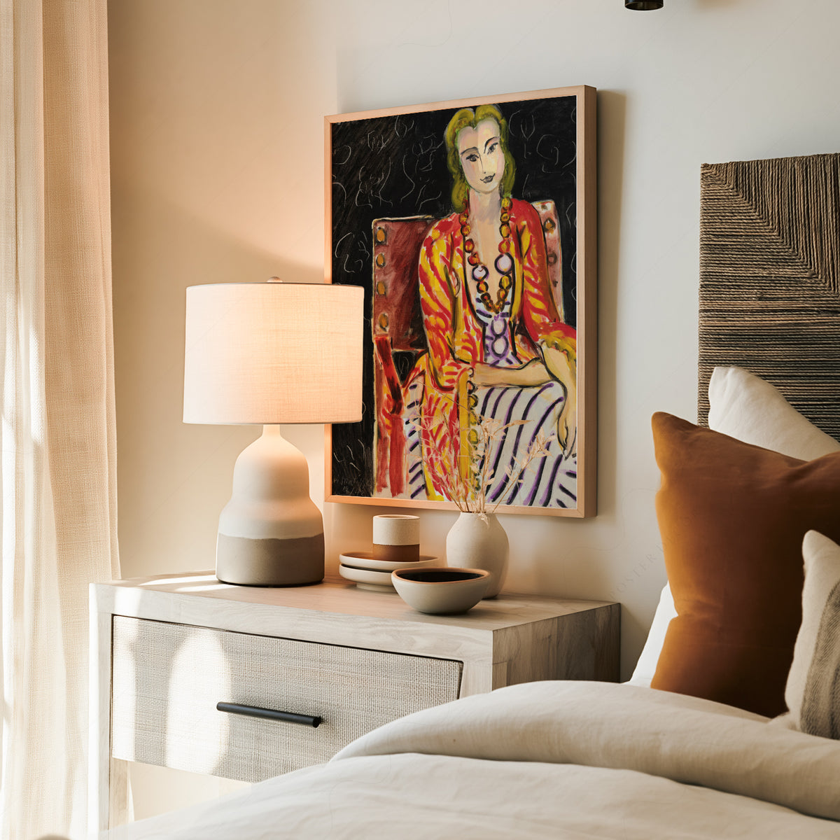 Henri Matisse Seated Woman against a Black Background Art Print — artwork preview 19