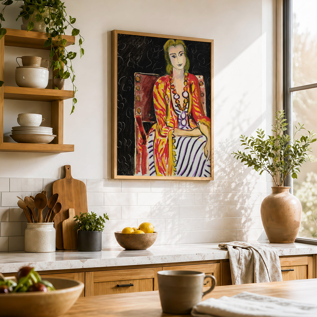 Henri Matisse Seated Woman against a Black Background Art Print — artwork preview 23