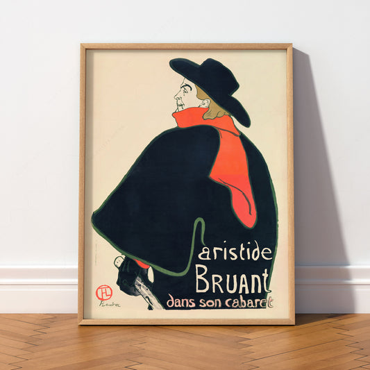 Henri de Toulouse-Lautrec Aristide Bruant Cabaret Poster Art Print — artwork preview 2