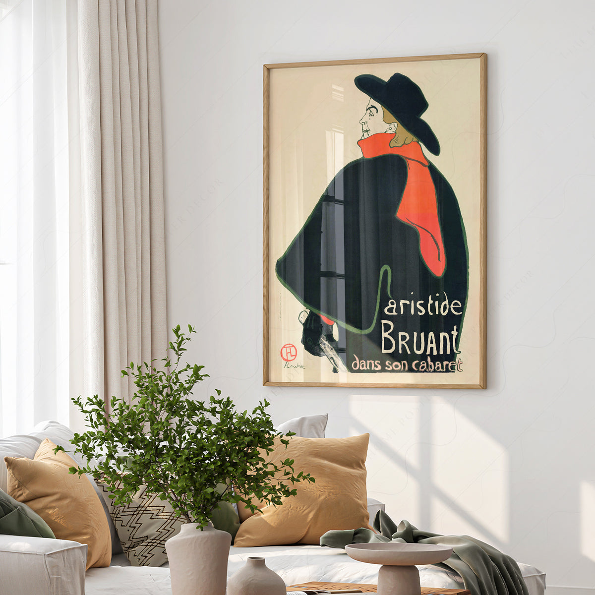 Henri de Toulouse-Lautrec Aristide Bruant Cabaret Poster Art Print — artwork preview 6