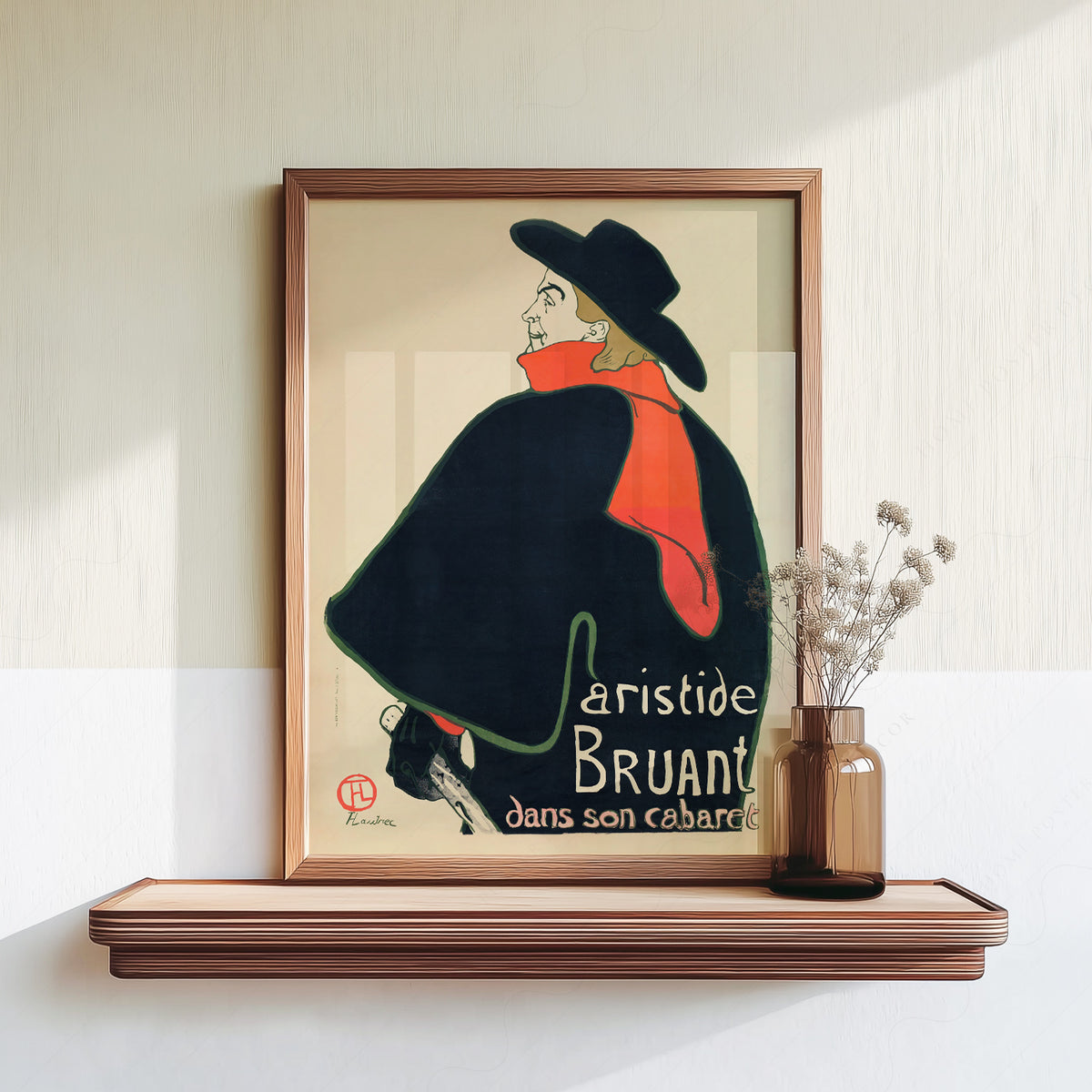 Henri de Toulouse-Lautrec Aristide Bruant Cabaret Poster Art Print — artwork preview 18