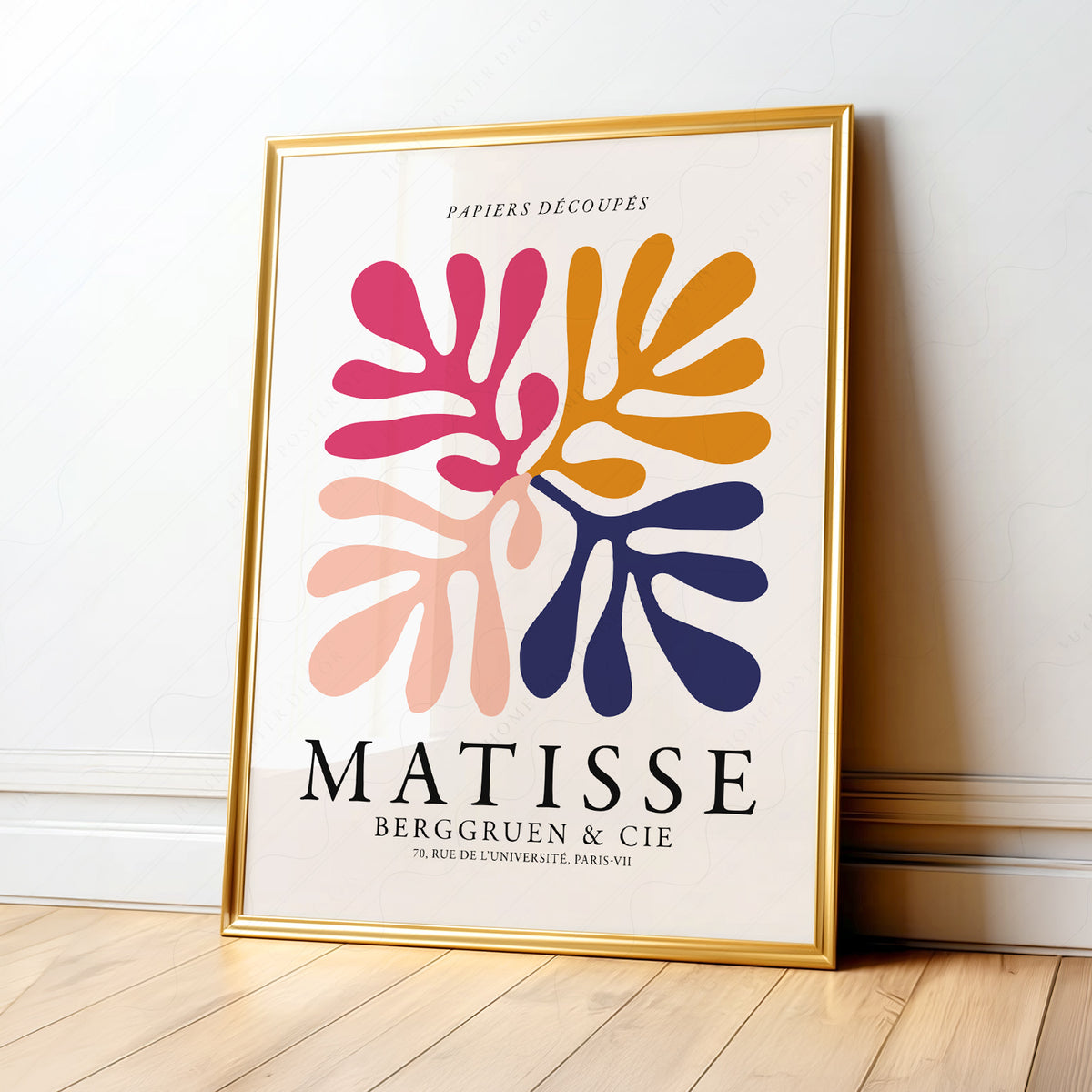 Henri Matisse Multicolour Cut-Out Leaves Art Print — artwork preview 1
