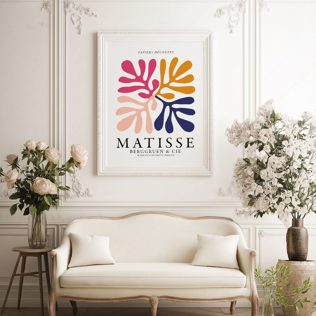 Henri Matisse Multicolour Cut-Out Leaves Art Print — artwork preview 17