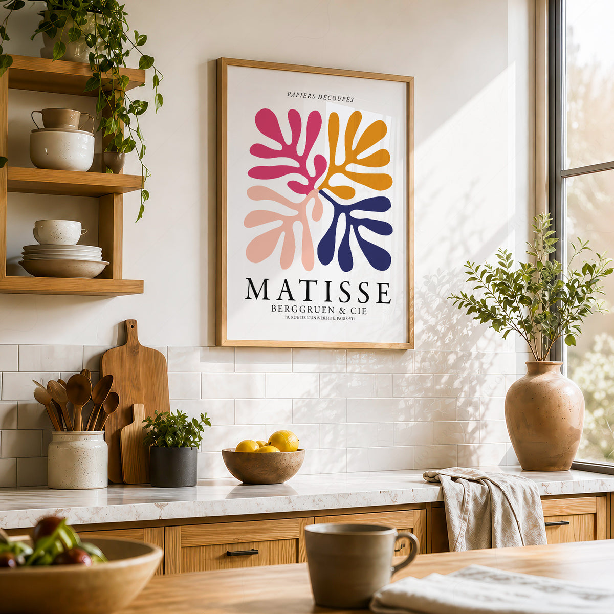 Henri Matisse Multicolour Cut-Out Leaves Art Print — artwork preview 23