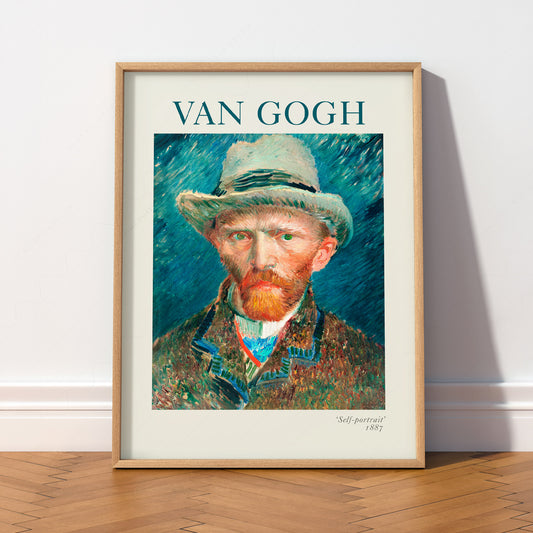 Vincent Van Gogh Self-Portrait 1887 Art Print – Famous Painting Decor — artwork preview 2