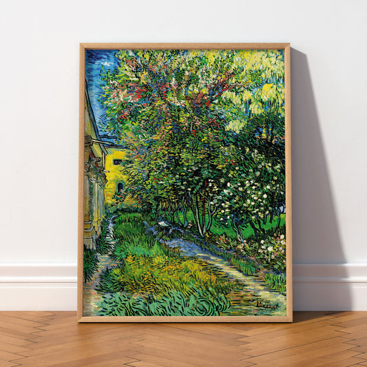 Van Gogh The Garden of the Asylum at Saint-Rémy Print – Famous Painting Wall Art — artwork preview 2