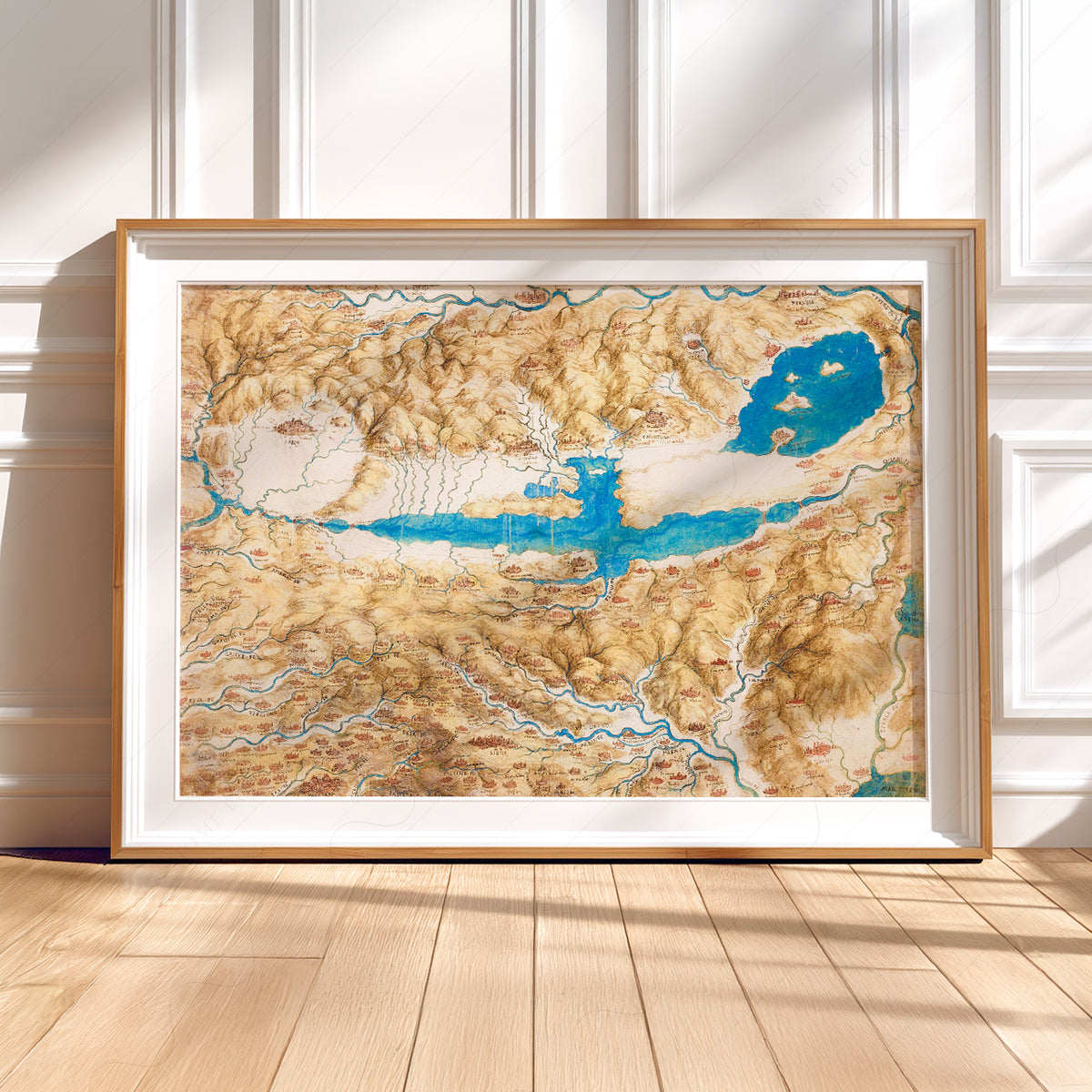 Leonardo da Vinci Map of the Valdichiana Art Print — artwork preview 5