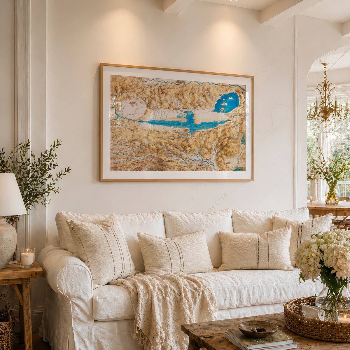 Leonardo da Vinci Map of the Valdichiana Art Print — artwork preview 6
