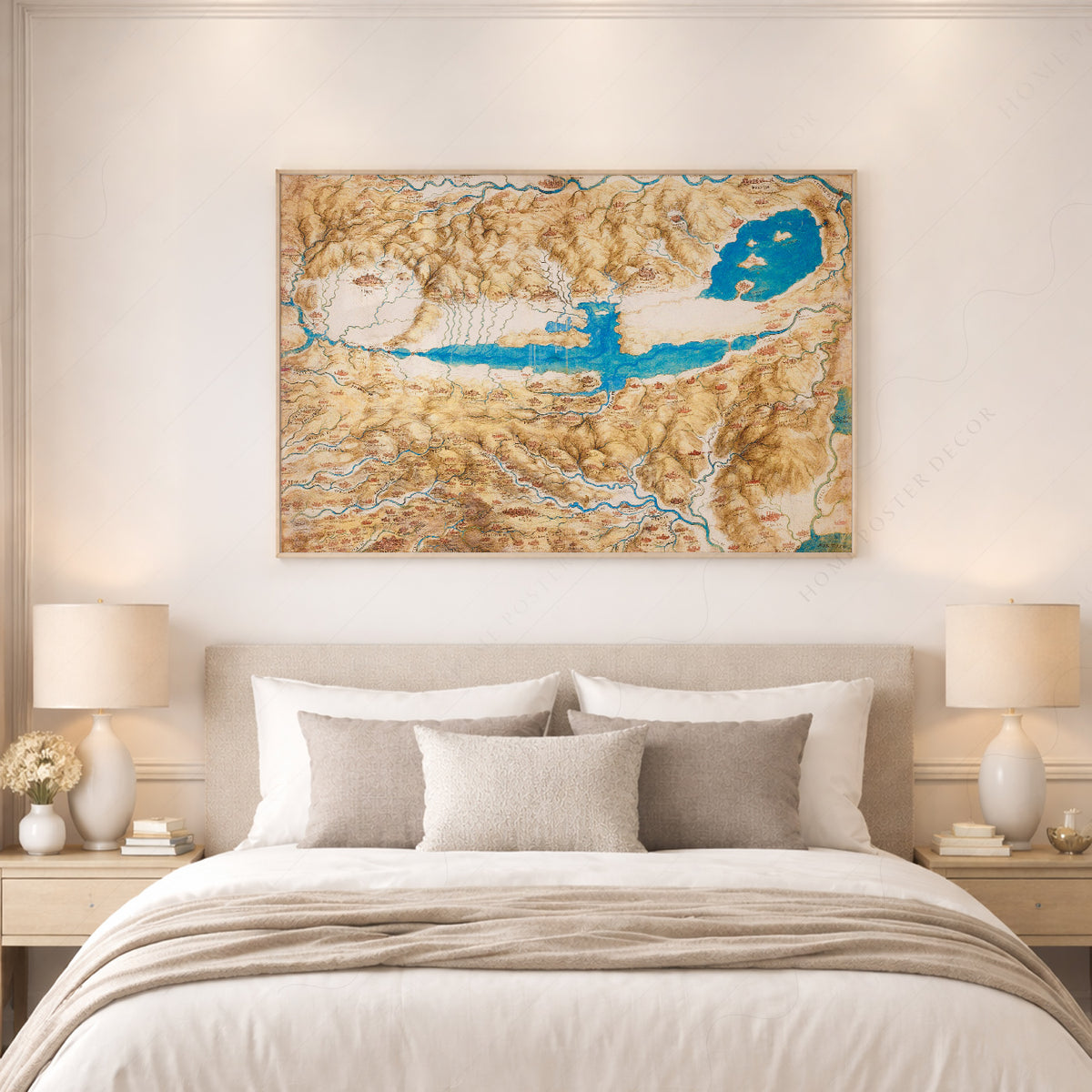 Leonardo da Vinci Map of the Valdichiana Art Print — artwork preview 17