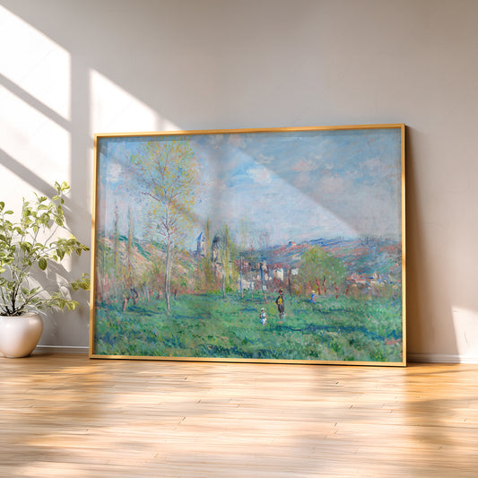 Claude Monet Spring in Vétheuil Art Print – Landscape Wall Art — artwork preview 2