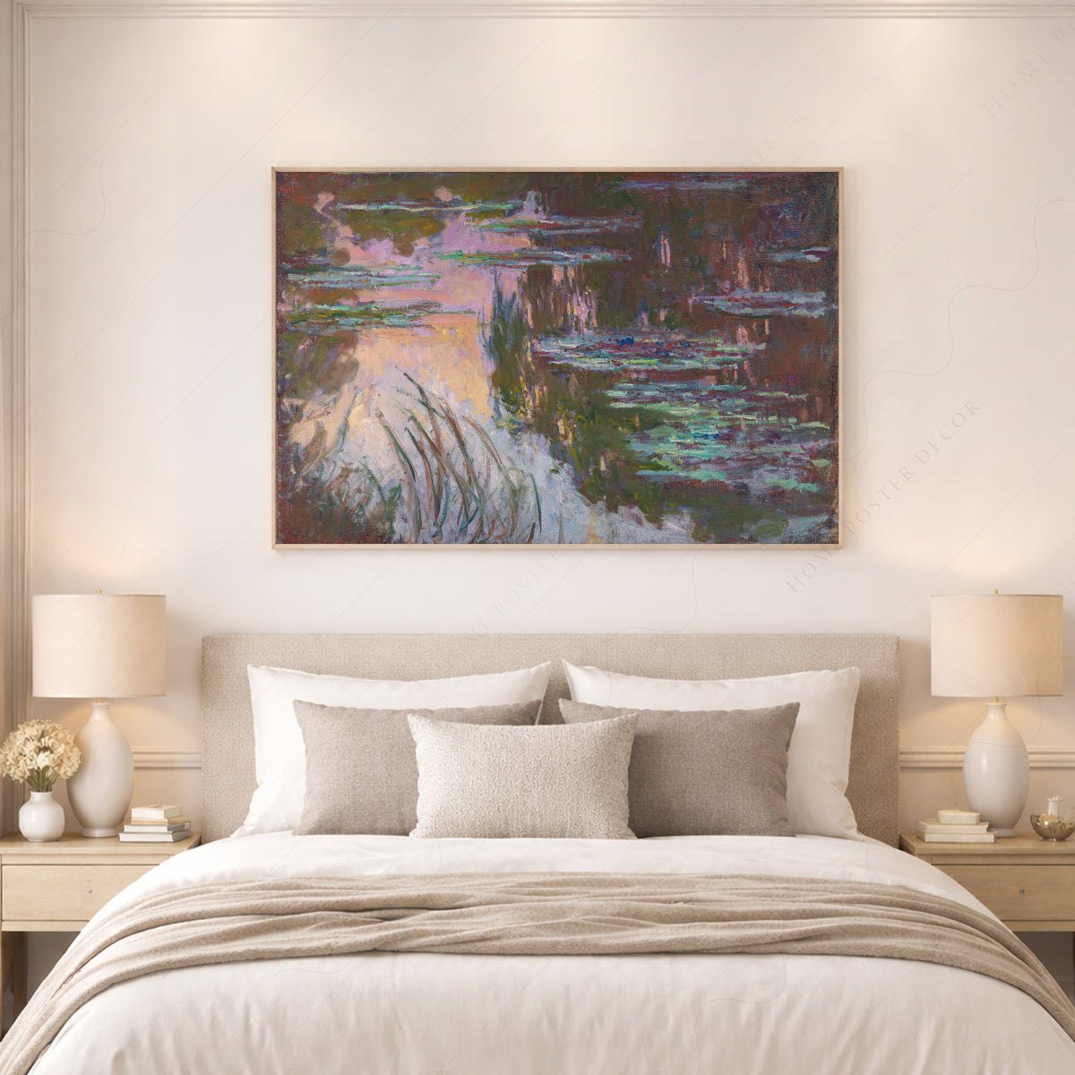 Claude Monet Water Lilies at Sunset Art Print — artwork preview 17